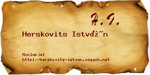 Herskovits István névjegykártya