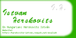 istvan herskovits business card