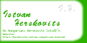 istvan herskovits business card